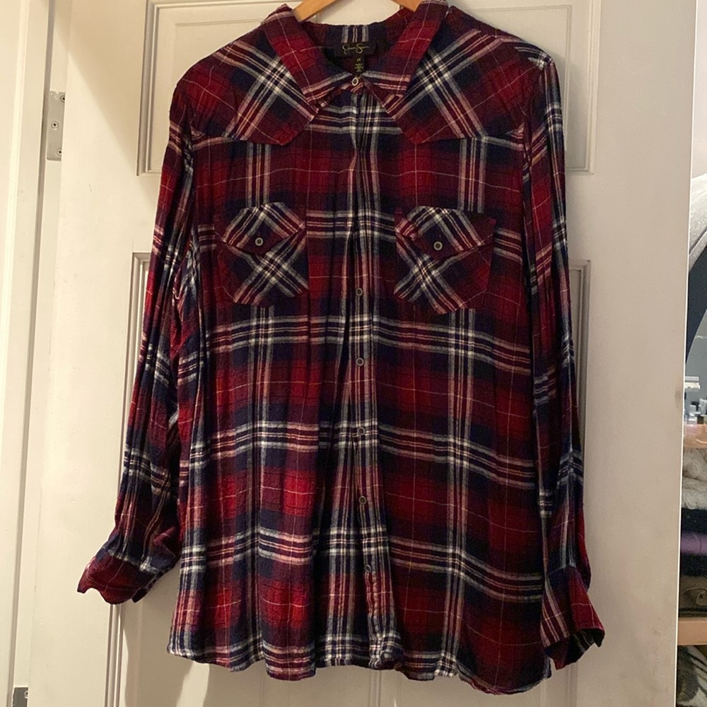 Jessica Simpson Plaid Top